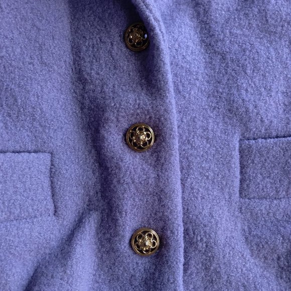 Zara Limited Edition Purple Wool Blend Cropped Blazer - Picture 4 of 8